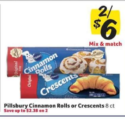 Pillsbury Cinnamon Rolls or Crescents