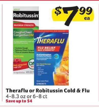 TheraFlu or Robitussin Cold & Flu