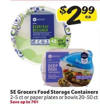 SE Grocers Food Storage Containers