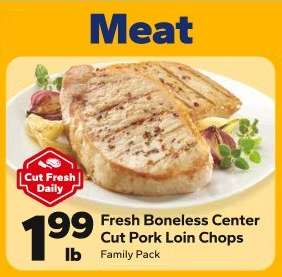 Fresh Boneless Center Cut Pork Loin Chops