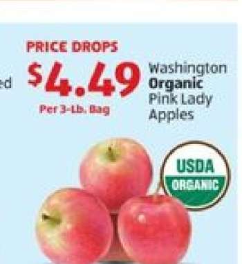 Washington Organic Pink Lady Apples
