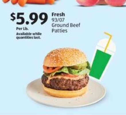 Fresh ground beef patties