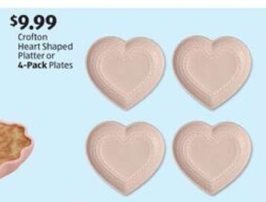 Crofton Heart Shaped Platter or 4-Pack Plates