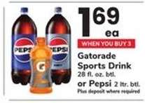 Gatorade Sports Drink or Pepsi