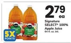 Signature Select 100% Apple Juice