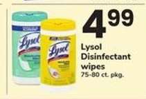 Lysol Disinfectant Wipes*