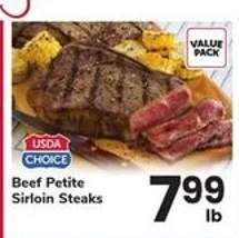 Beef Petite Sirloin Steaks