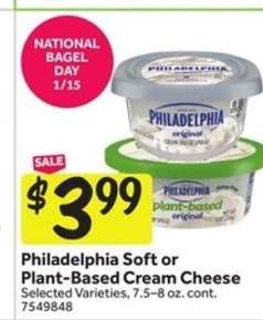 Philadelphia Soft or Plant-Based Cream Cheese