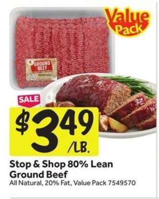 Stop & Shop 80% Lean Ground Beef