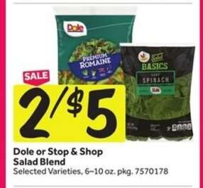 Dole or Stop & Shop Salad Blend