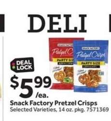 Snack Factory Pretzel Crisps