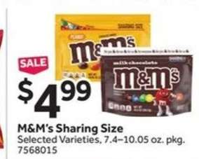 M&M's Sharing Size