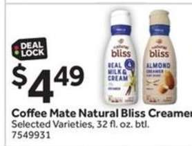 Coffee mate Natural Bliss Creamer