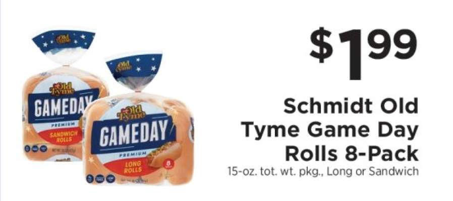 Schmidt Old Tyme Game Day Rolls 8-Pack