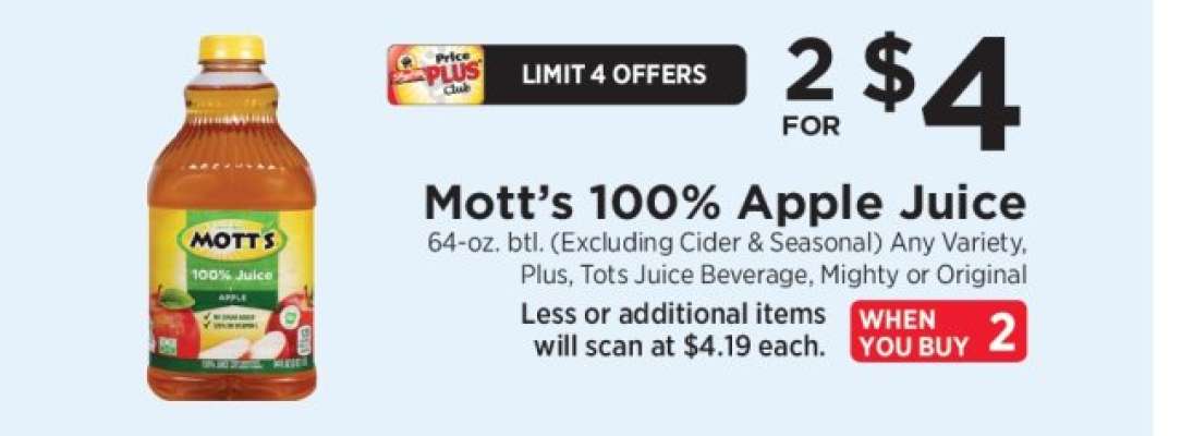 Mott's 100% Apple Juice