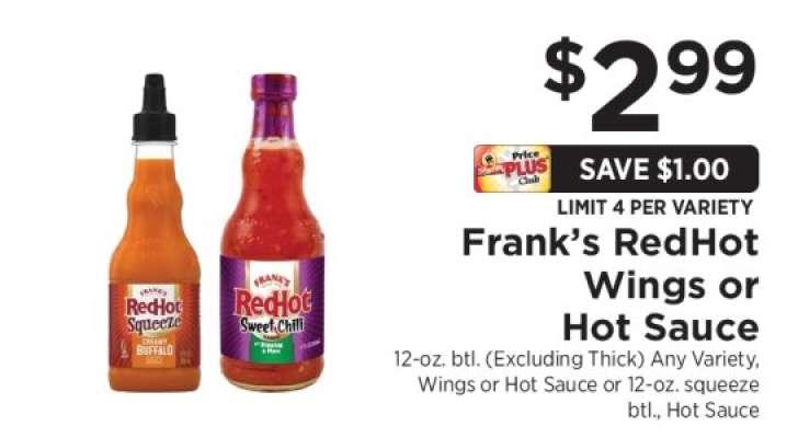 Frank's RedHot Wings or Hot Sauce