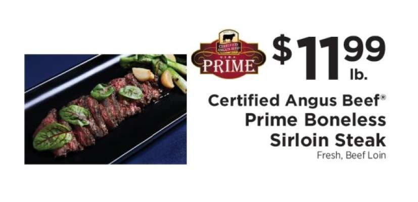 Certified Angus Beef Prime Boneless Sirloin Steak