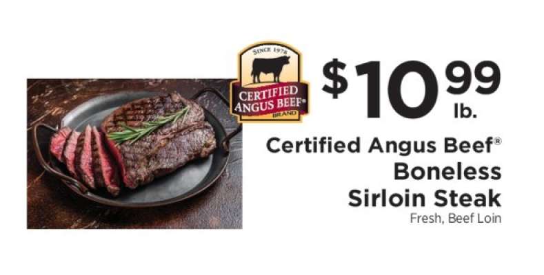 Certified Angus Beef Boneless Sirloin Steak