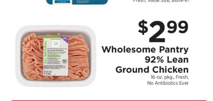 Wholesome Pantry 92% Lean Ground Chicken