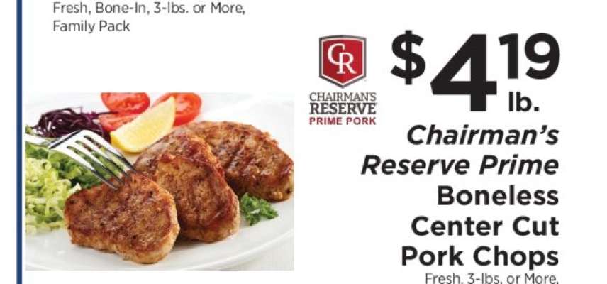 Chairman's Reserve Prime Boneless Center Cut Pork Chops