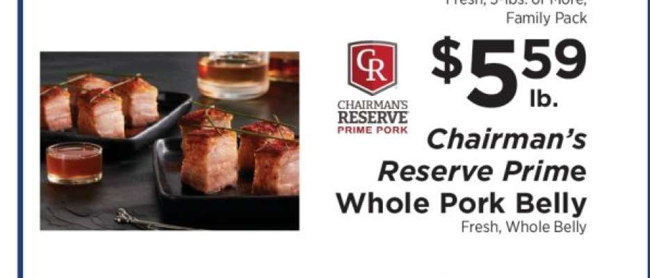 Chairman's Reserve Prime Whole Pork Belly