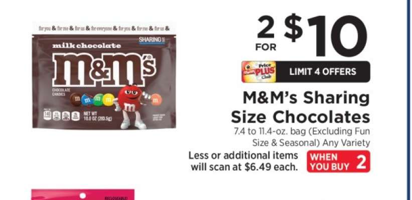 M & M' s Sharing Size Chocolates