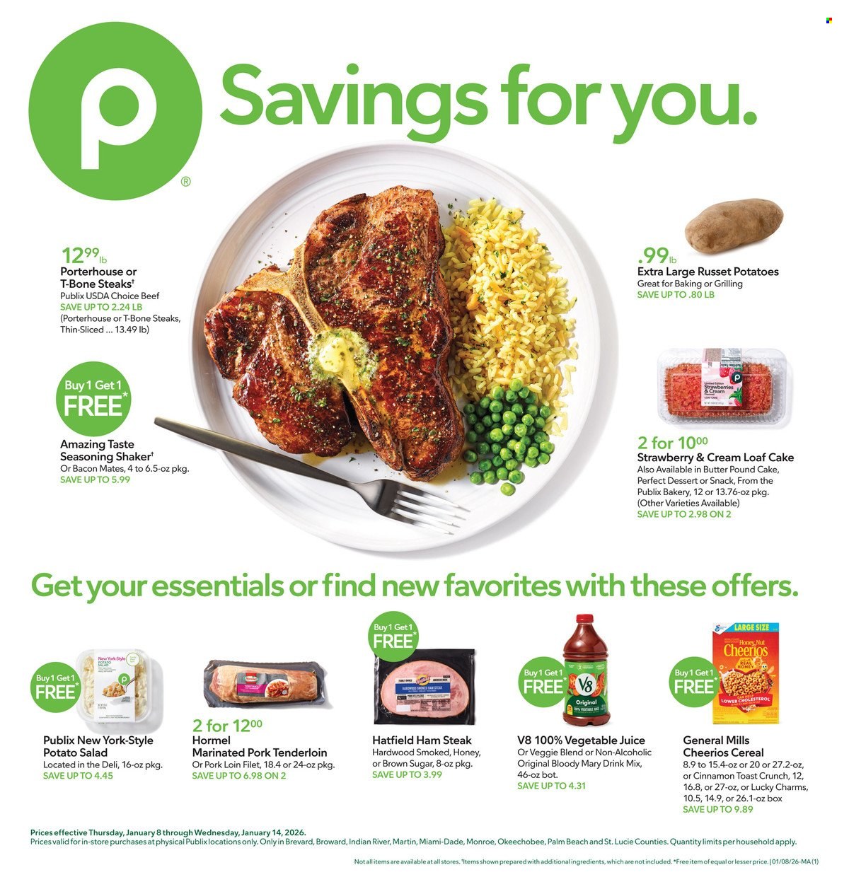 Publix ad - 01/08/2026 - 01/14/2026. Page 1