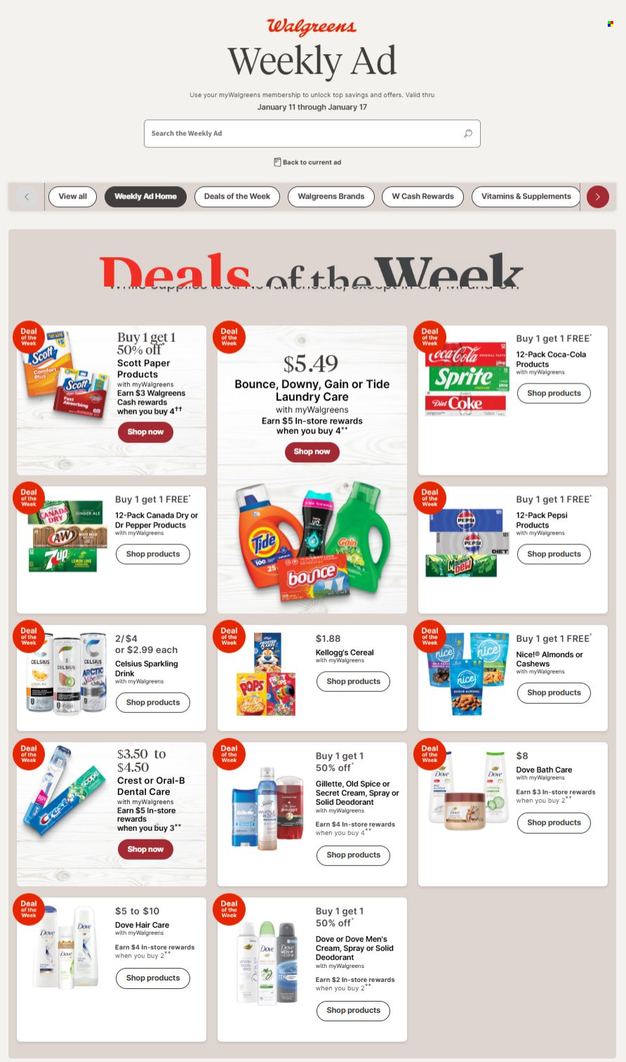 Walgreens ad - 01/11/2026 - 01/17/2026. Page 1