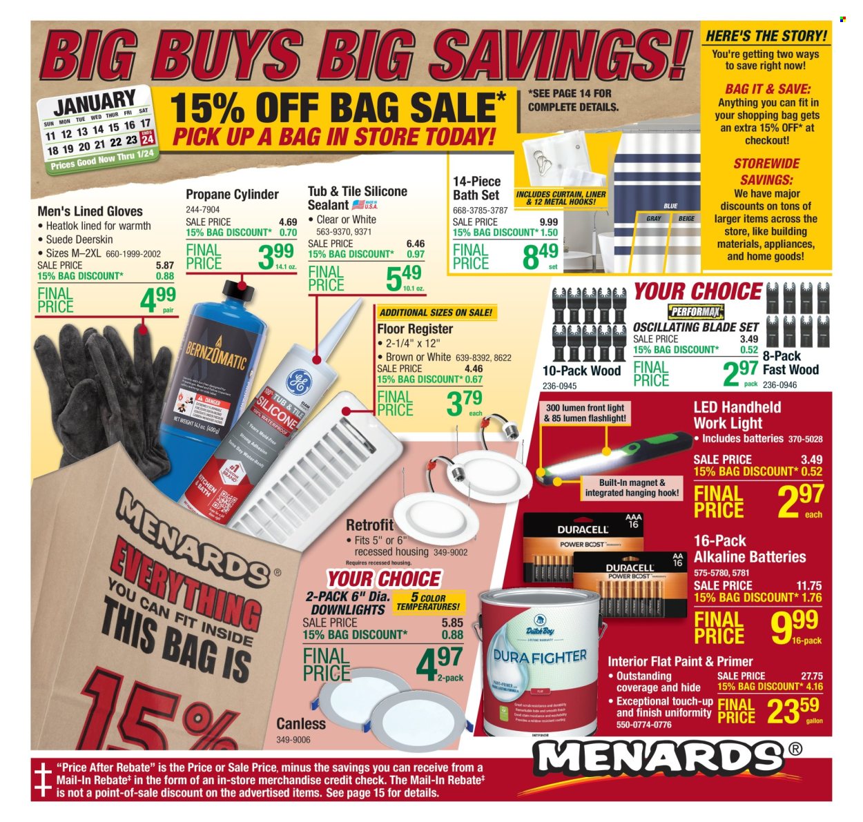 Menards ad - 01/11/2026 - 01/24/2026. Page 1