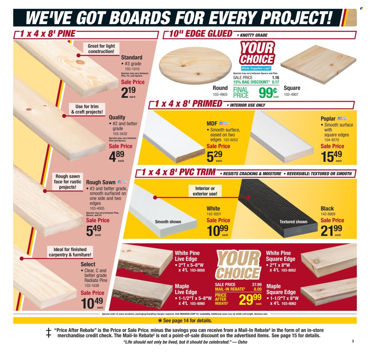 Menards ad - 01/11/2026 - 01/24/2026. Page 3