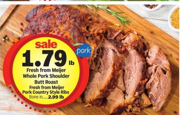 Fresh from Meijer Whole Pork Shoulder Butt Roast