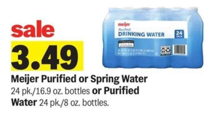 Meijer Purified or Spring Water