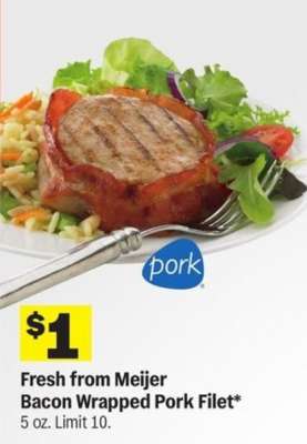 Fresh from Meijer Bacon Wrapped Pork Filet