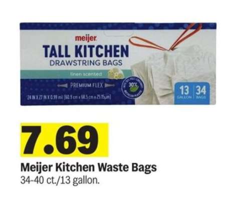 Meijer Kitchen Waste Bags