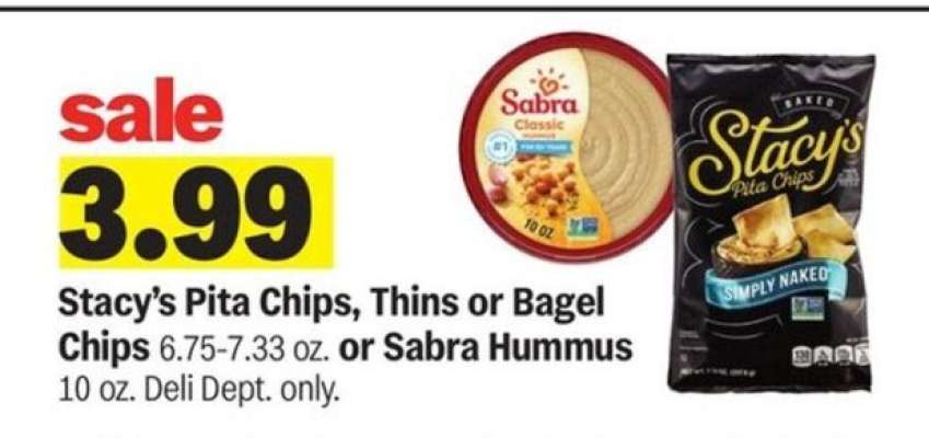 Stacy's Pita Chips, Thins or Bagel Chips or Sabra Hummus