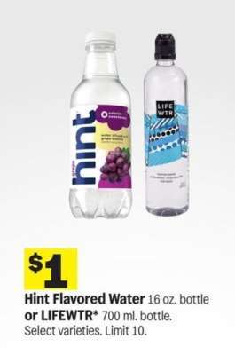 Hint Flavored Water or LIFEWTR