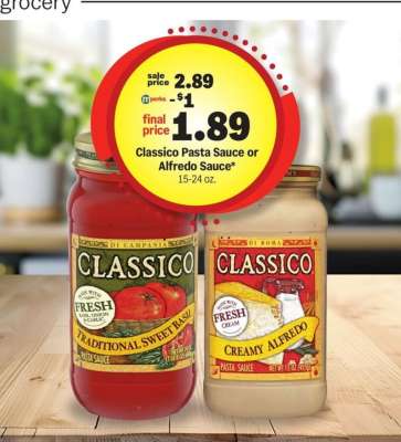 Classico Pasta Sauce or Alfredo Sauce*