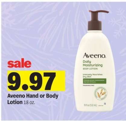 Aveeno Hand or Body Lotion
