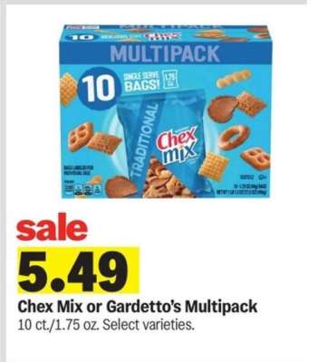 Chex Mix or Gardetto’s Multipack