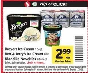 Breyers Ice Cream, Ben & Jerry's Ice Cream, Klondike Novelties