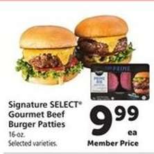 Signature SELECT Gourmet Beef Burger Patties