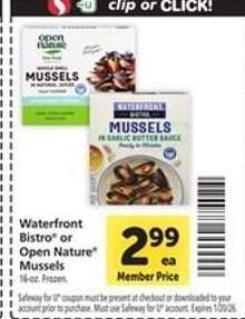 Waterfront Bistro or Open Nature Mussels