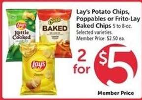 Lay's Potato Chips, Poppables or Frito-Lay Baked Chips