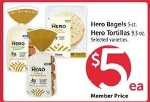 Hero Bagels or Tortillas
