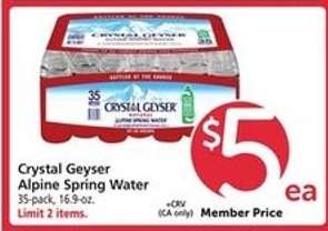 Crystal Geyser Alpine Spring Water