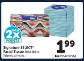 Signature Select Facial Tissue