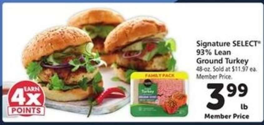 Signature Select 93% lean Ground Turkey