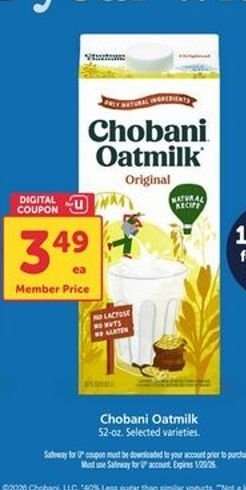 Chobani Oatmilk