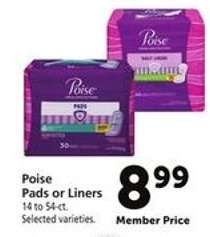 Poise Pads or Liners