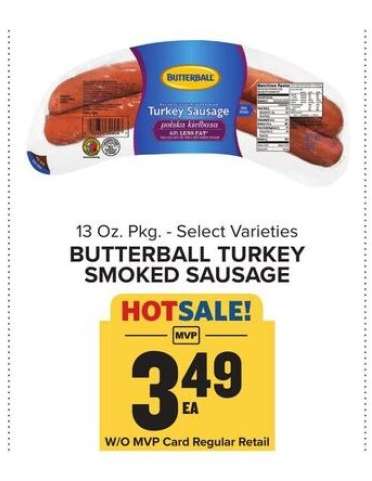 BUTTERBALL TURKEY SMOKED SAUSAGE